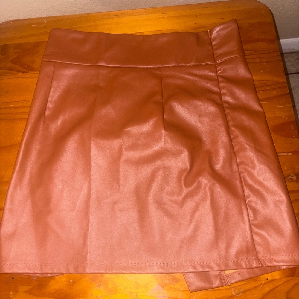 SHEIN Tan Mini Skirt